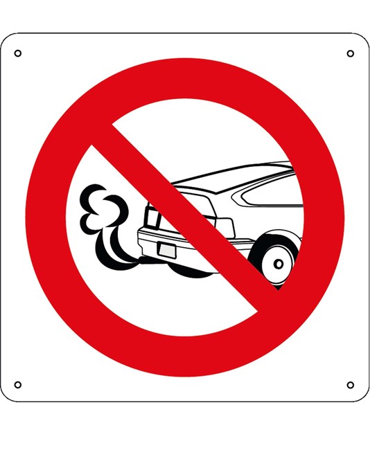 Cartello vietato  tenere il motore acceso