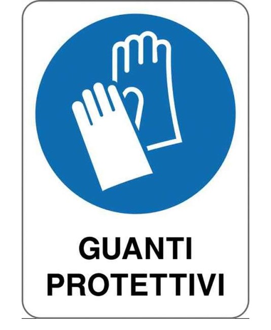Cartello obbligo  guanti protettivi