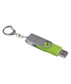 Chiavetta girevole USB 4Gb ABS gommata/Metallo  Possibilità di import su richiesta a parti