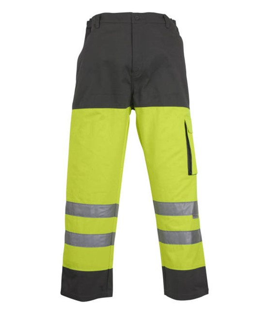 Pantaloni alta visibilità 2 tasche bicolore 270 g/mq  in offerta