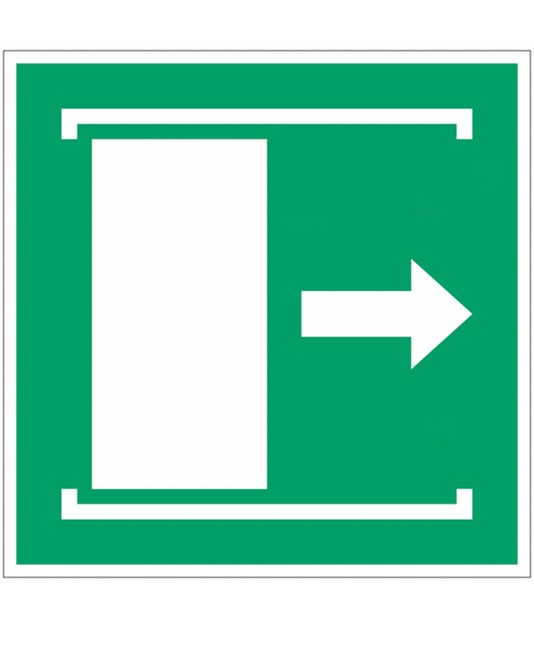 etichette adesive con simbolo 'porta scorrevole apertura a destra'