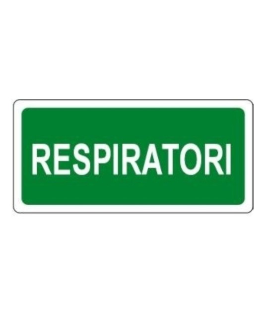 etichette adesive scritta 'respiratori' emergenza