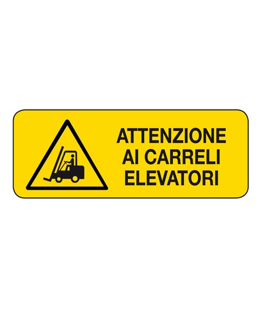 etichette adesive  attenzione ai carrelli elevatori