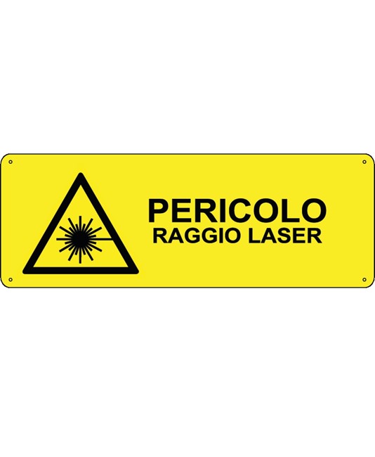 Etichette adesive  pericolo raggio laser