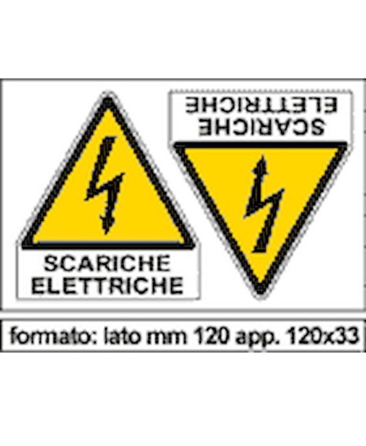 Adesivo 'scariche elettriche' da 2 etichette