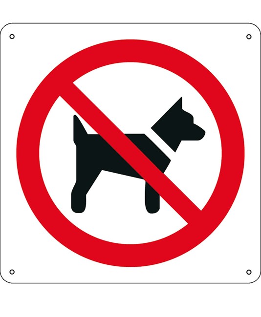 Cartello vietato  l'accesso ai cani