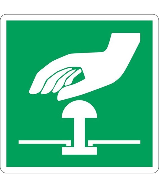 Cartello con simbolo 'pulsante di emergenza'