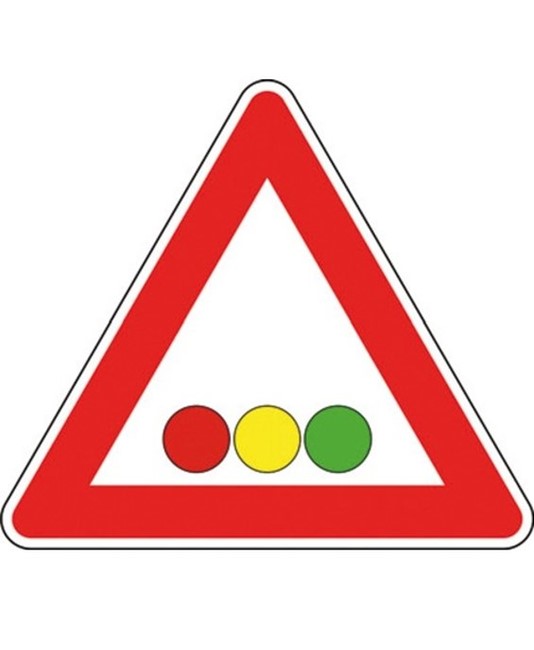 Cartello stradale semaforo orizzontale