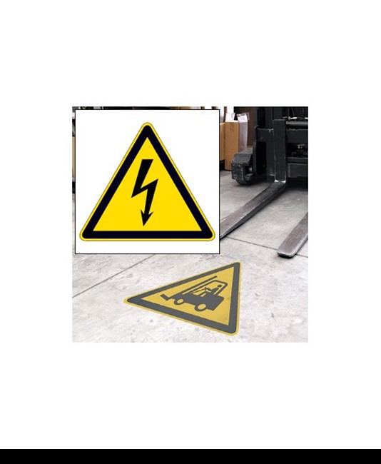 Adesivo da pavimento  'Pericolo corrente elettrica'
