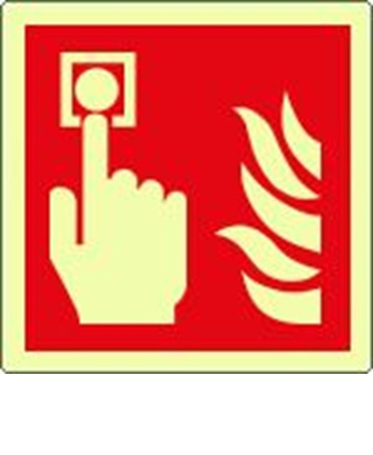 Cartello fotoluminescente 'allarme antincendio'