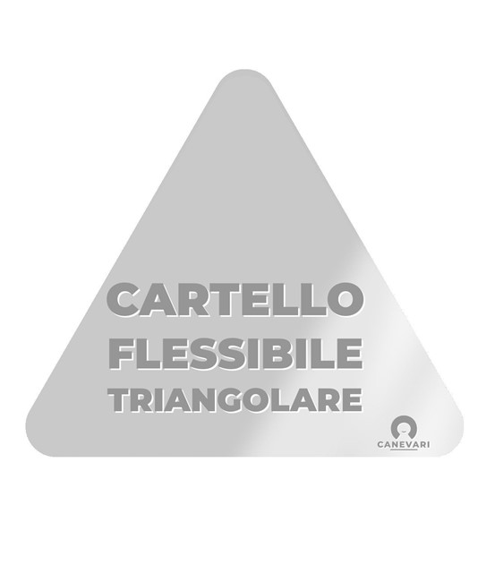 Cartello formato triangolare personalizzato in PVC flessibile  su richiesta del cliente