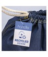 Zaino in cotone denim riciclato con chiusura a strozzo e angoli rinforzati Handle