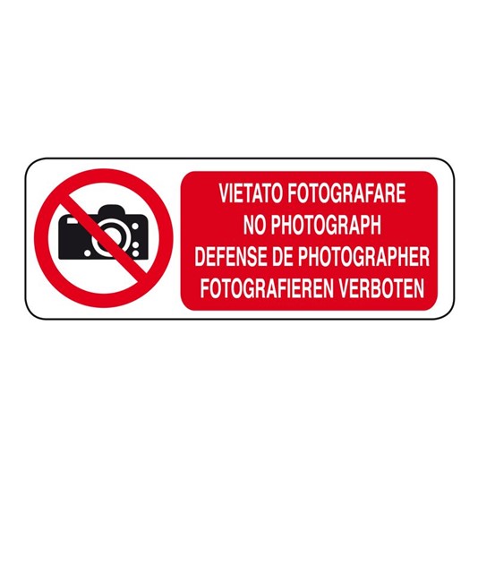 Cartello vietato  fotografare no photograph